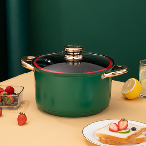 Crock Pot thiết kế mới nấu ăn đặt cắm trại canh nồi không dính <span class=keywords><strong>Cookware</strong></span> <span class=keywords><strong>Set</strong></span> Đen - Product Image 4