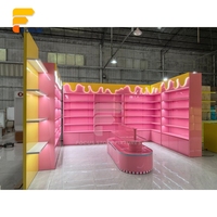 Vitrine en métal thermolaqué pour boutique commerciale, fabricant d'armoires de présentation pour confiserie