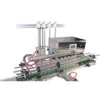 Machine de remplissage automatique de liquides à 4 buses pour le lait, l'eau, les produits chimiques liquides, le jus, le savon, l'eau de Javel, le détergent, la mousse, les bocaux en verre