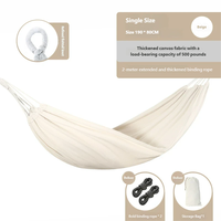 Hamac double suspendu pliable et portable en bambou anti-retournement pour l'extérieur, équipement de camping, chaise suspendue pour balcon et maison