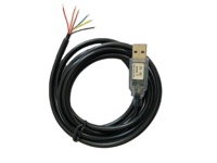 EXTREMO DE CABLE RS422 DE A 5,0 M, NEGRO, CONECTOR USB Transparente