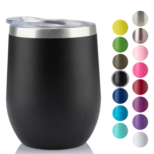 De acero inoxidable aislado 12oz vaso taza con tapa paja para café o <span class=keywords><strong>vino</strong></span> - Product Image 2