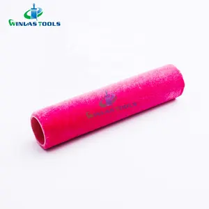 9'' indoor paint roller refill red pink wool mohair paint roller cover