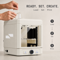 Imprimante 3D WandGo blanche, imprimante 3D de bureau pour projets de bricolage, prototypage créatif, éducation et ateliers de fabrication