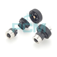 Connecteur filaire de terrain Hirschmann GSP DIN 43650 Forme A 18mm 3+PE 4 broches à base ronde pour électrovanne vers capteur/fourche M12 femelle