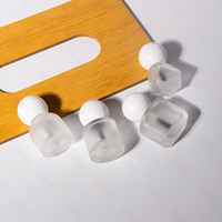 Flacons de vernis à ongles ronds en stock de l'usine source 10ml/15ml/8ml avec bouchon en verre liquide dégradé et pinceau, finition givrée, emballés en boîte