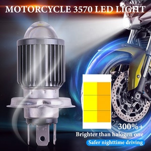 Ba20d H4 Motor Led Hi <span class=keywords><strong>Lo</strong></span> Beam Koplamp 3000K-6000K Scooter Mistrijlichten Met Condensatielens 12W Power - Product Image 2
