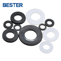 M5 DIN34815 White Black Insulation Round Washer with Hole 0.5mm Thick Padel Nylon Plastic Flat Washer
