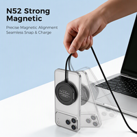 Stasiun Pengisian Daya Nirkabel Magnetik 25W Bersertifikasi OEM dari Aluminium Alloy .2 dengan Dudukan Ponsel, Pengisian Cepat untuk iPhone dan AirPods