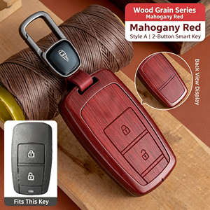 Étui de protection en métal pour clé de voiture Vinfast VF3 VF5 VF8 VF9 LUX, coque de protection en grain de bois, porte-clés, accessoires intérieurs auto - Product Image 4