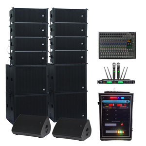 Système de sonorisation Line Array professionnel avec deux enceintes Line Array de 8 pouces et un caisson de basses amplifié de 18 pouces pour événements - Product Image 6