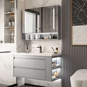 <span class=keywords><strong>Muebles</strong></span> de Baño con Tocador y Encimera de PVC, Liquidación de Baños Modernos de Alta Gama en Madera Maciza de Canadá - Product Image 4