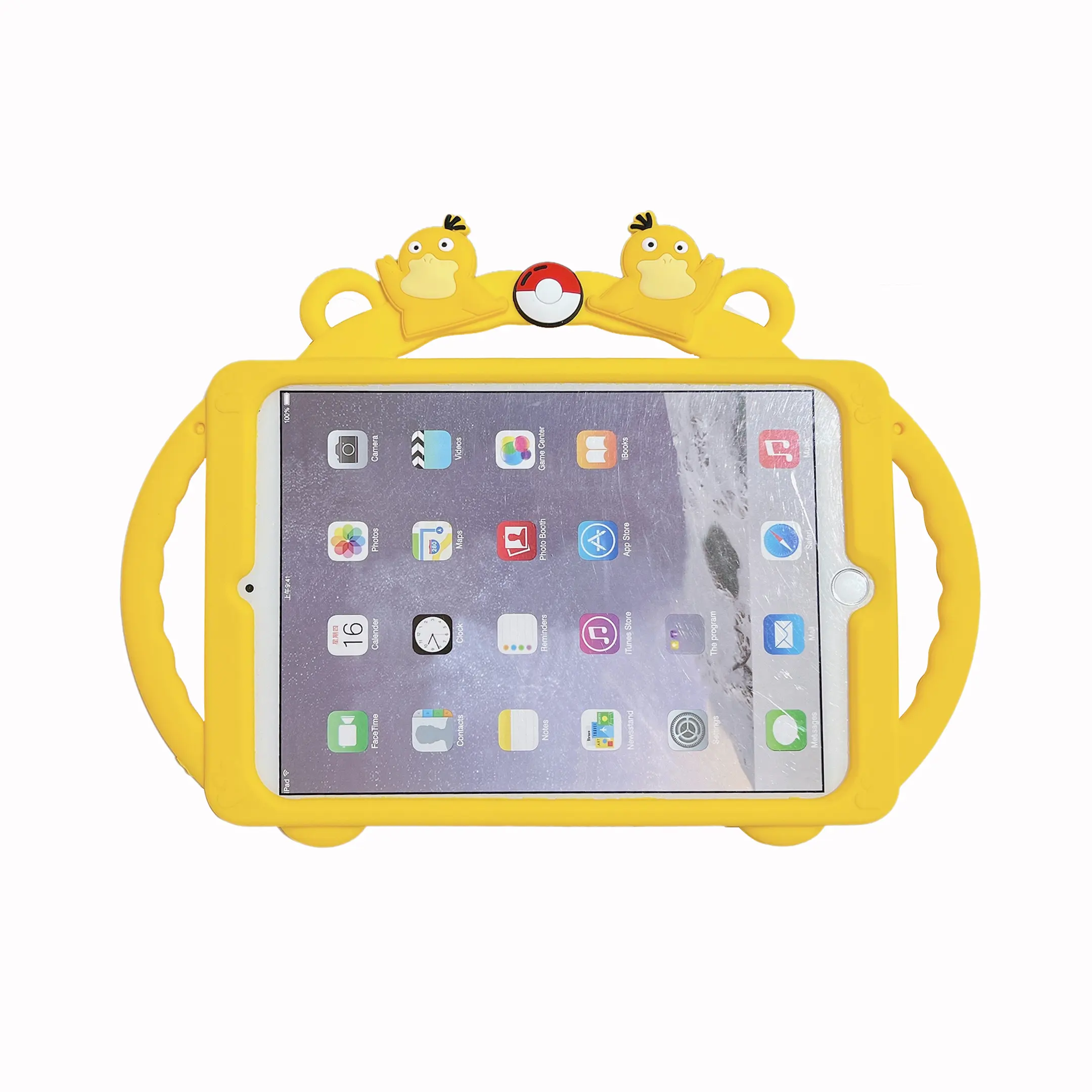 새로운 다채로운 어린이 귀여운 만화 접이식 킥 스탠드 아이 견고한 실리콘 태블릿 케이스 Ipad 미니 4 5