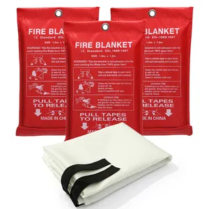 Factory Firefighting Emergency Safety Fiberglass Anti Fire Blankets CE En1869 1.2M X 1.2M Emergency Blanket For Kitchen Home