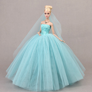Tenue de poupée 30CM Supermodel Fr 2st : Robe de mariée de <span class=keywords><strong>princesse</strong></span> féerique de style occidental - Product Image 3