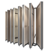 Étagère de présentation coulissante en métal robuste sur mesure, style livre, pour porte en bois, présentoir de salle d'exposition avec roulettes