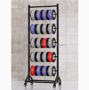 Sàn sắt kim loại cáp hiển thị đứng cho cửa hàng bán lẻ Cáp Reel lưu trữ giá Thảm cuộn hiển thị đứng - Product Image 4