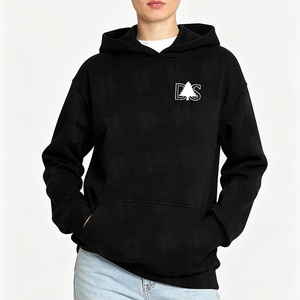 Felpe <span class=keywords><strong>con</strong></span> <span class=keywords><strong>Cappuccio</strong></span> da <span class=keywords><strong>Donna</strong></span> Personalizzate all'Ingrosso, Stile Classico Nero e Bianco, Morbido French Terry 320 GSM, per l'Autunno - Product Image 2