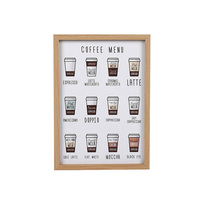 Grosir gantungan dinding bingkai Poster kayu bingkai Poster Menu kopi untuk toko dekorasi rumah kantor