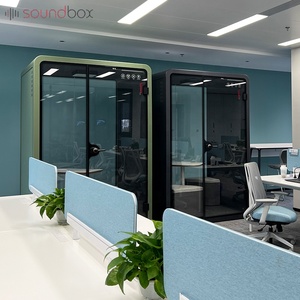 <span class=keywords><strong>Bureau</strong></span> populaire à deux sièges insonorisé réunion pod téléphone <span class=keywords><strong>bureau</strong></span> de cabine d'espace de travail pour les ventes - Product Image 2