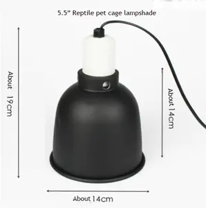 Reptile Light Fixture Dome, 5.5 Inch Optical Reflection Cover uvb Reptile Lamp Shade for Reptile Glass Terrarium