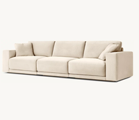 Canapé modulaire en tissu ensemble de canapé en cuir pour salon ensembles de meubles d'intérieur trois places canapé nuage cadre en bois lit en PU table à manger