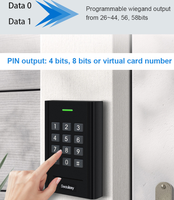 Lecteur de cartes RFID 125KHz et 13.56MHz, protocole Wiegand/RS485/OSDP, cryptage AES128, système de contrôle d'accès aux portes par carte et clavier PIN
