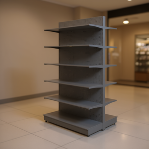 Elite Perforated Board Back Panel 0.6mm Thick Dark Gray Metal Iron Powder Coated For 1.2m Wide Double-Sided Shelving - Product Image 2