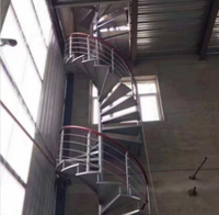 Verzinkte Außenwendeltreppe Hochbelastbare Metallwendeltreppe Korrosionsbeständig für Terrasse und Balkon
