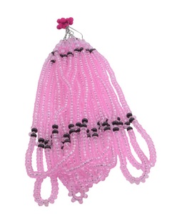 Perles de prière en acrylique de qualité supérieure, élégantes, de couleur rose, avec logo - Product Image 1