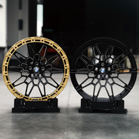 Jantes Beadlock Drag 17 et 18 pouces 18x7.5 17x9.5 5x120 5x112 Noir Mat à cinq branches fendues pour BMW M2 M240 M3 E46 Nouveau Style