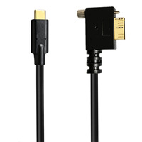 Câble de données USB Type C mâle vers USB 3.0 Micro B mâle 5 Gbps avec vis de verrouillage pour caméra industrielle