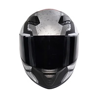 Casque de moto intégral ABS VF105 homologué DOT, casque de sécurité unisexe pour la conduite sportive avec visière noire pour adultes