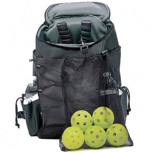 Échantillon gratuit : Sacs de pickleball noirs grande capacité pour hommes ou femmes avec porte-balles de pickleball - Product Image 1