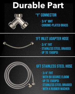 Venta caliente Flex 6ft con 3/4 "<span class=keywords><strong>FTH</strong></span> Codo de 90 grados Entrada de 1ft y conector Y Kit de instalación de manguera de secador de vapor - Product Image 5