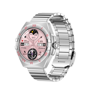 Jam Tangan Wanita LG80 MINI Bodi Logam 3 Tali Layar AMOLED HD Tahan Air IP68 Kalender Pelacak Kebugaran Menjawab Panggilan Monitor Detak Jantung - Product Image 1