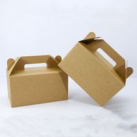 Boîte d'emballage en papier kraft personnalisée pour la livraison à emporter de poulet frit, écologique, recyclable, avec logo imprimé