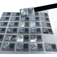 Autocollants de sécurité holographiques personnalisés avec logo privé, imperméables, adhésifs, publicitaires, avec code QR