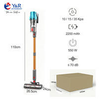 Aspirateur à main sans fil 550W pour le nettoyage des sièges intérieurs de voiture, des canapés et des matelas, aspirateur à bâton avec filtre HEPA