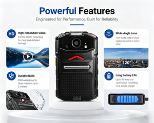 Mini caméra IP68 WIFI 4G étanche, enregistreur sonore, caméra intelligente cachée portable, vision nocturne, caméra portée sur le corps pour la sécurité - Product Image 3