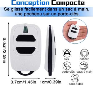 Télécommande de porte de garage compatible <span class=keywords><strong>DEA</strong></span> avec GT2 GT4 GTI2 GTI4 GTI2N GTI4N GTI2M GTI4M TR2 TR4 TR2N TR4N, 433 MHz, code roulant - Product Image 6