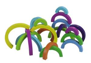 Montessori Wooden Rainbow <strong>Stacking</strong> Game <strong>Learning</strong> Toy Geometry Building <strong>Blocks</strong> Educational <strong>Stacking</strong> Ring Toys for Kids - Product Image 6