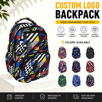 Sac à dos personnalisé 17 pouces, fabrication directe, grande capacité, polyester, unisexe, sac à dos de jour pour étudiants, sac pour ordinateur portable, OEM ODM