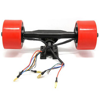 Moteur à aimant permanent sans balais 24V-36V 70mm avec roue en PU, télécommande, planche à roulettes électrique, longboard 150W-300W