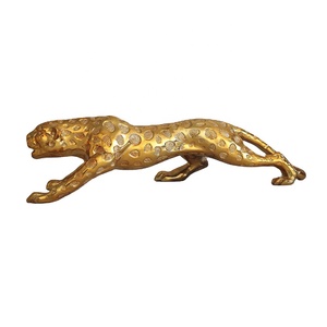Handmade Modern Abstract Gold Panther Resin Statue Home Decoration Craft <strong>Ornament</strong> for Wall Use Gift for Friends and <strong>Family</strong> - Product Image 5