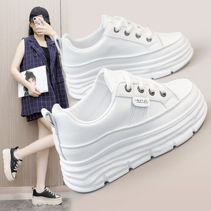 Moda stile da passeggio suola spessa da donna scarpe bianche all'ingrosso da esterno per ragazze bianche che aumentano l'<span class=keywords><strong>altezza</strong></span> delle scarpe bianche - Product Image 4