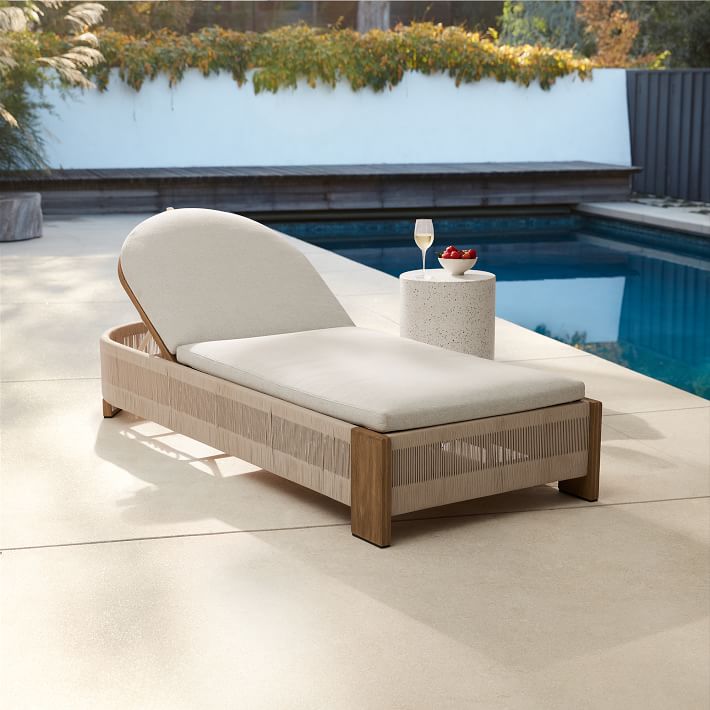 Customized garden furniture patio sun lounger outdoor lounge teak wood chaise