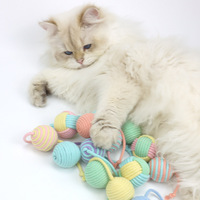 Jouet pour chat en corde unie avec fonction sonore, résistant aux morsures et durable pour les chatons en pleine dentition