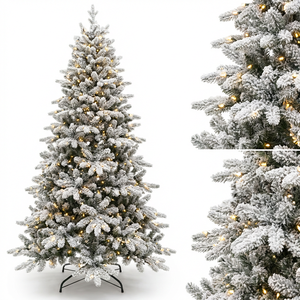<span class=keywords><strong>Sapin</strong></span> de Noël artificiel de luxe de 2,3 m pré-éclairé, 100 % PE, toucher réel, avec lumières <span class=keywords><strong>LED</strong></span>, décoration de Noël haut de gamme pour la maison - Product Image 5