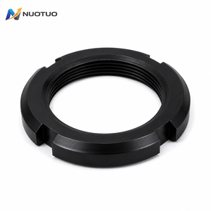Porca de Segurança Redonda com Fenda Padrão GB812 DIN981 em Aço Carbono com Acabamento Óxido Preto M10 M12 M14 - Product Image 3